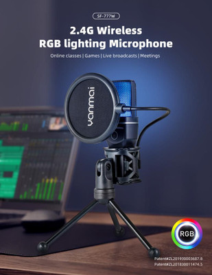 میکروفون وایرلس Yanmai با نورپردازی RGB مدل Sf-777W