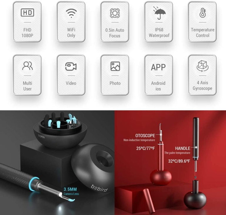 گوش پاک کن هوشمند bebird M9 Pro شیائومی