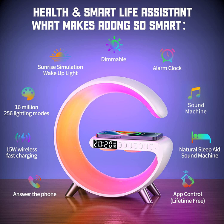 شارژر وایرلس چراغدار و اسپیکر آدونگ