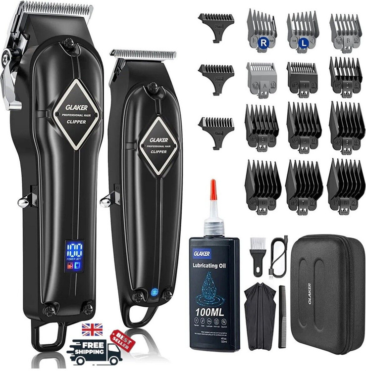 ماشین اصلاح حرفهای شارژی GLAKER همراه با لوازم جانبی