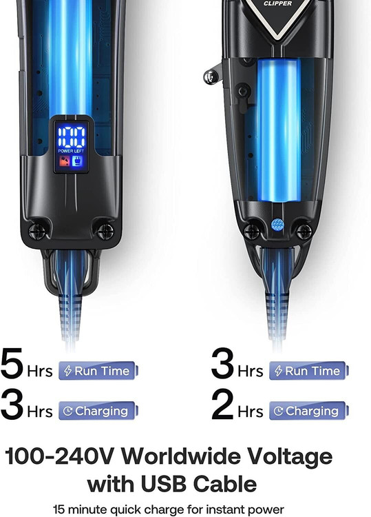 ماشین اصلاح حرفهای شارژی GLAKER همراه با لوازم جانبی
