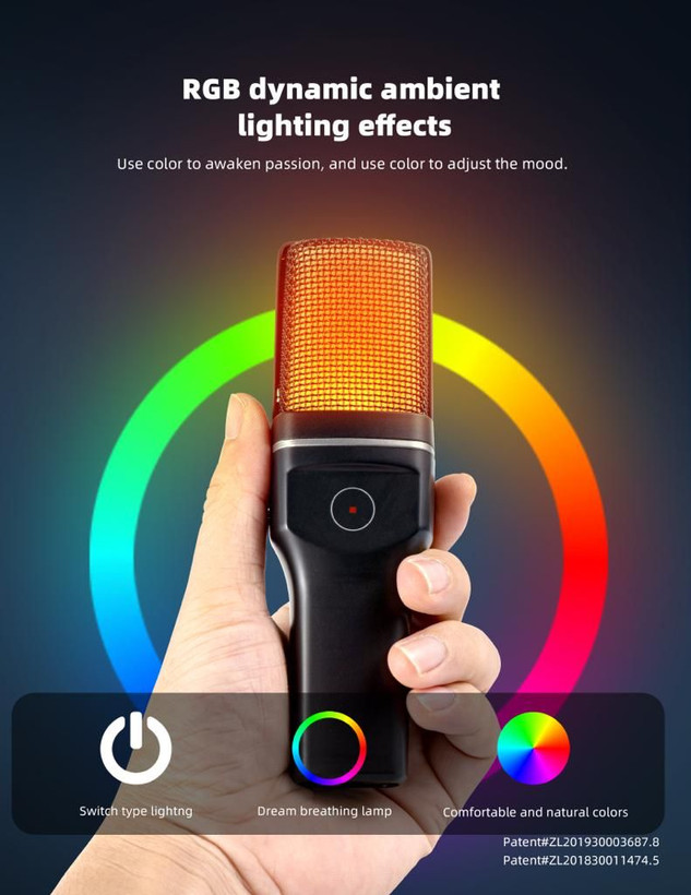 میکروفون وایرلس Yanmai با نورپردازی RGB مدل Sf-777W