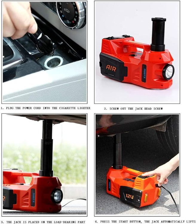 کیت ابزار تعمیر خودرو جک هیدرولیک برقی ۳ در ۱ AIZYR