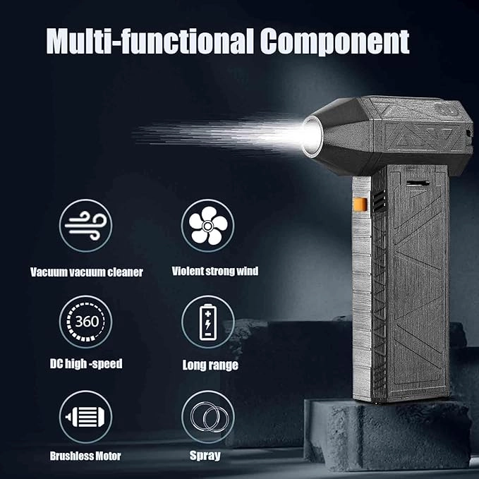 توربوفن قابل حمل ۳ کاره (دمنده قوی، جاروبرقی و چکش پنجره)