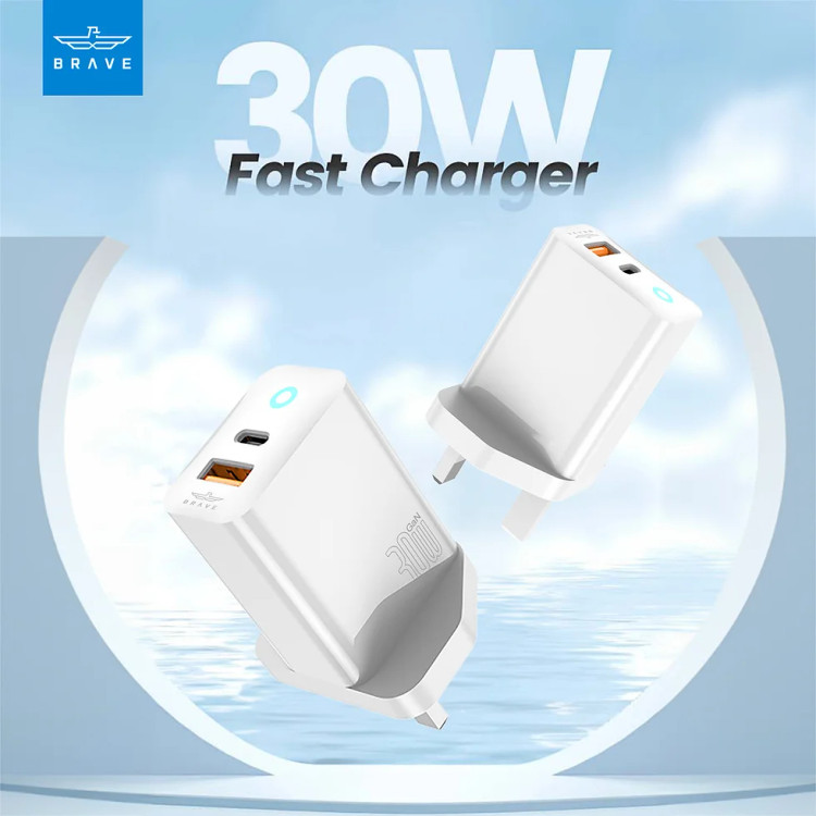 آداپتورفست شارژBRAVE/30w gan fast charger BTC_29