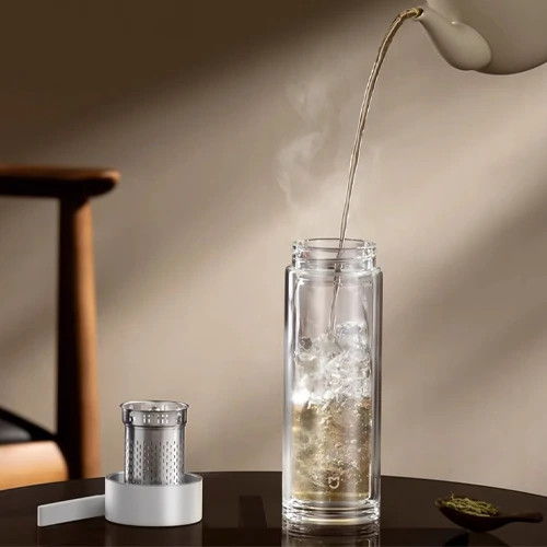 فلاسک شیشهای دو لایه میجیا شیائومی مدل MJBLB01PL ظرفیت ۴۰۰ میلیلیتر