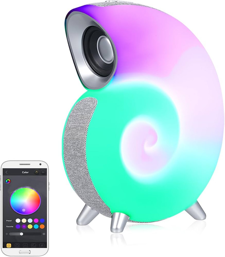 چراغ خواب و اسپیکر بلوتوثی حلزونی هوشمند Blulory Conch Music Light N70