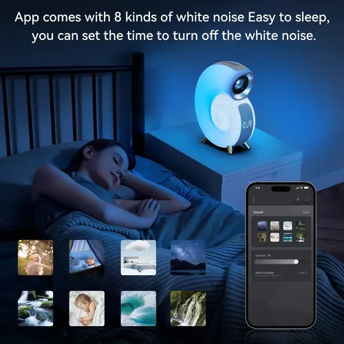 چراغ خواب و اسپیکر بلوتوثی حلزونی هوشمند Blulory Conch Music Light N70